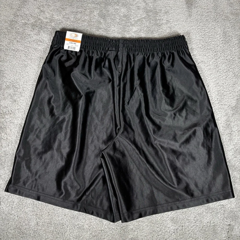 Vintage Athletic Works Shorts Mens XL White Dazzle Shiny Silky Athletic Gym NWT